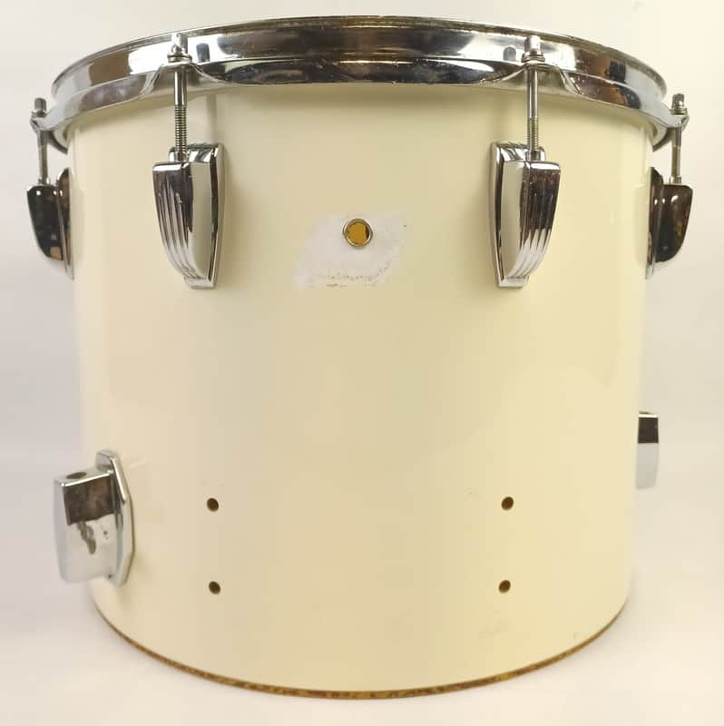 Ludwig 12x15"White Cortex Tom Drum Concert/Floor/Rack 70s B/O 6Ply Maple Vintage image 1
