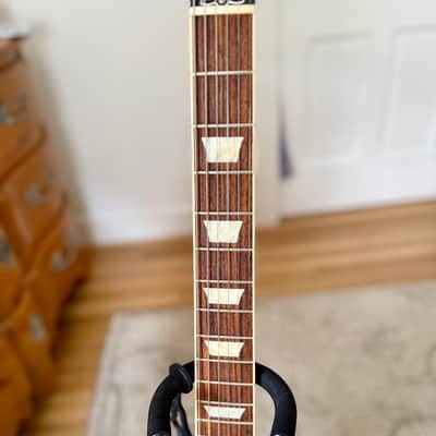 Gibson Les Paul Traditional Pro V Satin Mahogany Top 2020 - Satin Ebony image 7