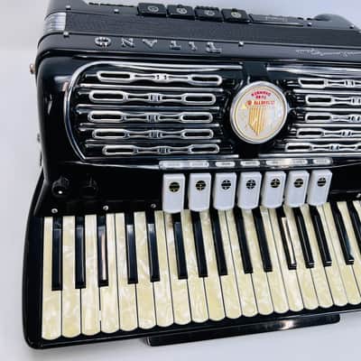 VTG Titano Palmer Converter Grand Piano Accordion Black LMH 41 Keys 120 Bass image 6