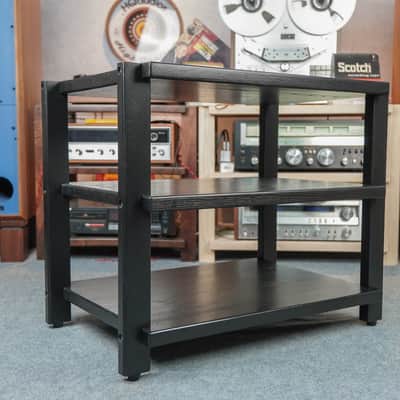Black Audio Rack – Solid Wood 3-Tier Hi-Fi Rack – 5-Year Warranty image 3
