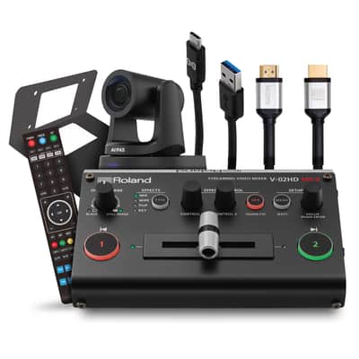 Roland PTZ-1G-V02 PTZ Single Camera Bundle with V-02HD MK II & Camera, Grey