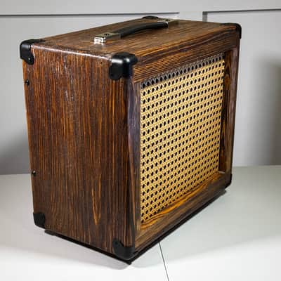Nell Audio Hand-Built Solid Pine 1x10 Guitar Cabinet | Rustic Finish | Cane Grille 2026 - Rustic Natural image 4