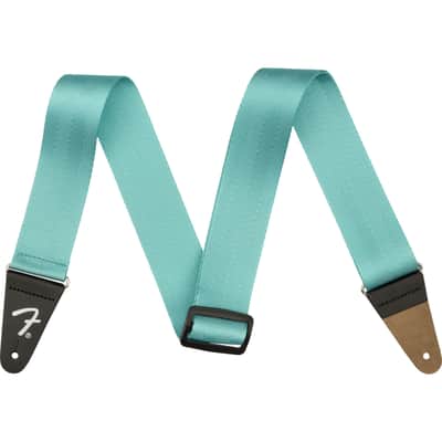 Fender Am Pro Seat Belt Strap Miami Blue - Strap for Guitars image 1