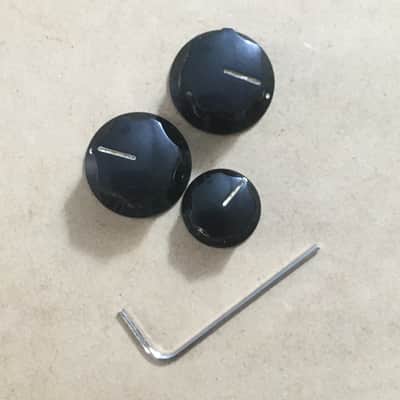 Vintage Reissue Fender Cosmo USA Relic Black Jazz Bass Knobs For 1/4 Pots Guitar image 12