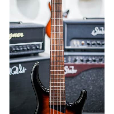 MTD Kingston Z 5 String-Tobacco Sunburst w/Maple Burl Top & Laurel FB image 3