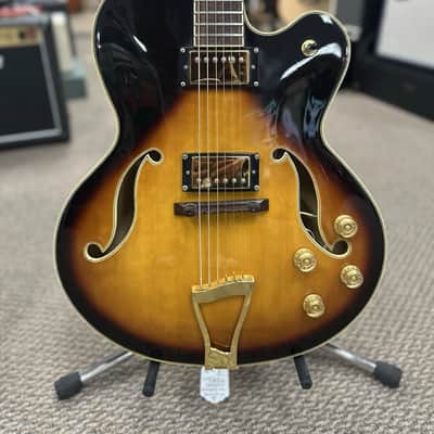 Tanglewood (No Label) Hollow-Body Archtop Electric Guitar Sunburst image 2