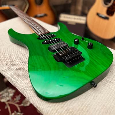 Robin Medley Standard IV 1991 w/ Gig Bag - Rio Grande Pickups, Ash Body, Floyd Rose, Green, Made in USA, Medley Standard Four image 22