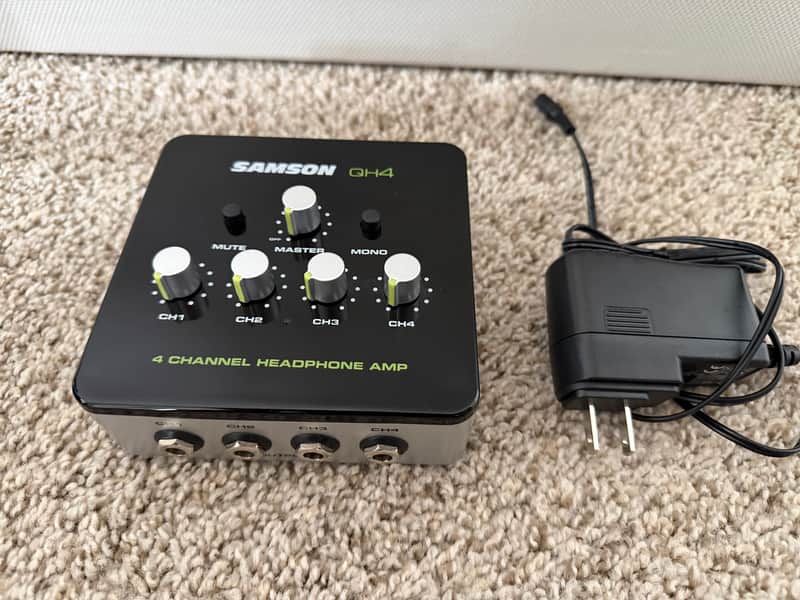 Samson QH4 4-Channel Headphone Amplifier 2010s - Silver/Black image 1