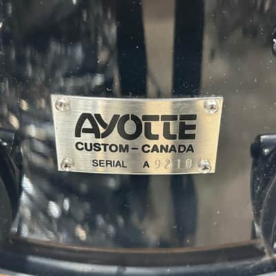 Ayotte 6" Custom Snare Drum (TDG-2116) 90's? - Black Lacquer image 2