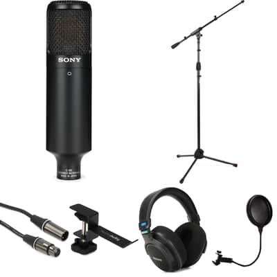 Sony C-80 Condenser Microphone and MDR-MV1 Headphones Bundle image 1