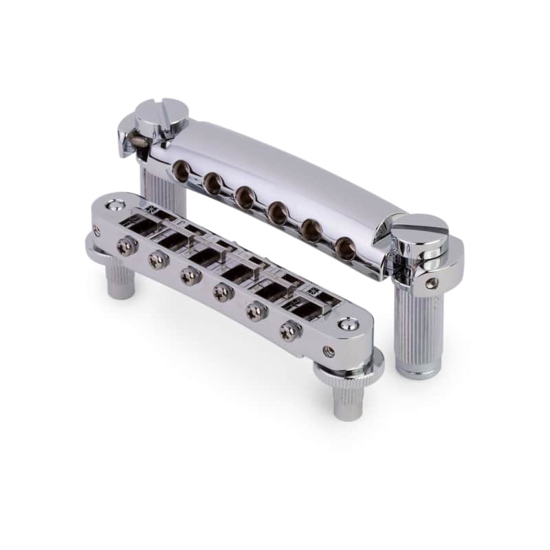 TonePros TonePros LPM04 Standard Tune-o-matic Bridge and Tailpiece Set - Nickel Finish - New image 1