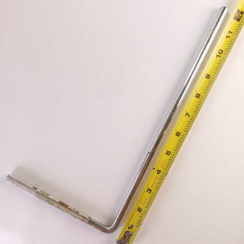 Diamond Knurling 3/8x6"x12"Cymbal L-Arm Rod Chrome Bass Drum Mount Holder Japan? image 1