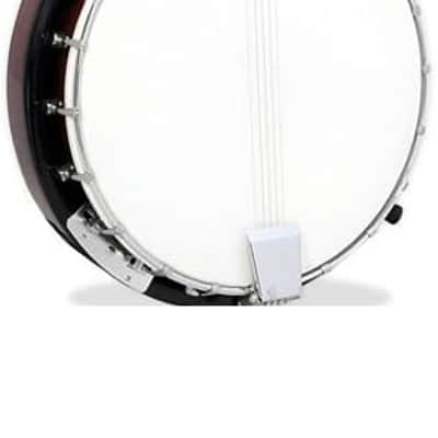 5-String Geared Tunable Banjo with White Jade Tune Pegs & Rosewood Fretboard Polished Rich Wood Finish Maplewood Bridge Stand & Truss Rod Adjustment Tool image 1