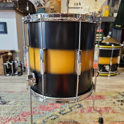 Ludwig Club Date USA 18-14-10" Maple/Poplar 7-ply Shells - Black/Gold Duco image 16