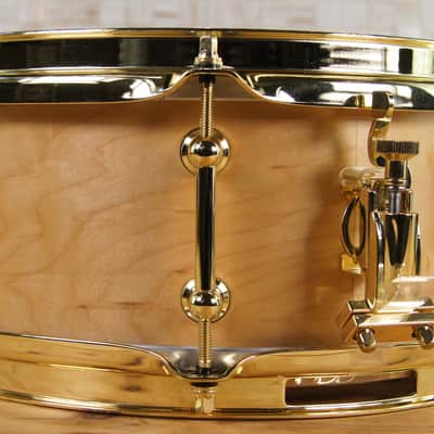 Click Custom 6ply Maple/Mahogany 5.5x12 Snare Drum Natural Satin Oil image 2