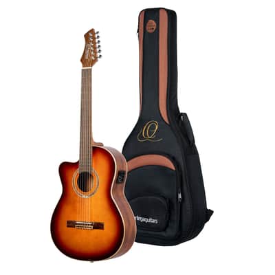 Ortega RCE238SN-FT-L Performer Series Solid Spruce Top Mahogany Neck Nylon 6-String Classical Acoustic-Electric Guitar w/Gig Bag For Left Hand Player image 1