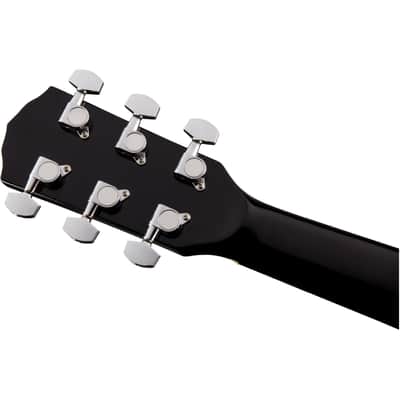Fender CD-60S Black, Dreadnought Body, Solid Top Acoustic Guitar image 8