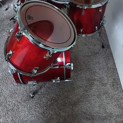 Tama Superstar Drum Set 1980s - Cherry Wine - Excellent image 4