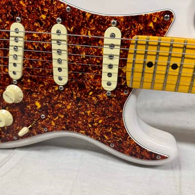 Fender USA Parts Stratocaster Guitar - Deep C shape American Professional II neck on American Professional Thinline Body - White Blonde / Fender neck image 5