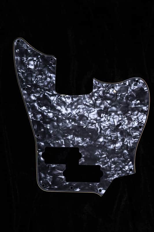 Squier Vintage Modified Jaguar Bass Short Scale Pickguard. 4 Ply Black Pearl image 1