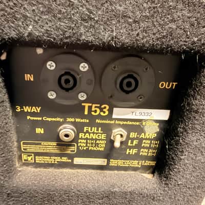 Electro-Voice T53 3-Way Stage System Speaker EV DL15T DL10X USA-Made PA Cabinet Late 1980s to Early 1990s image 3