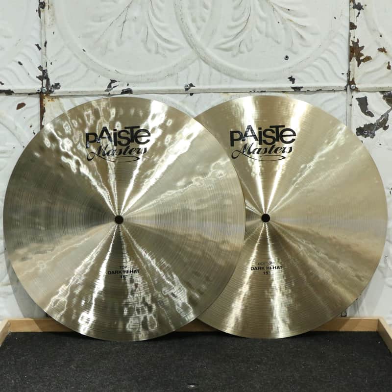 Paiste Masters Dark Hi-hat Cymbals 15in (892/1380g) image 1