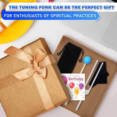 432 Hz Tuning Fork - Chakra Tuning Forks Set with Cleaning Cloth and Bag Sound Diapason Tunning Fork Music Tuning Accessories - Chakra Tuning Fork image 3