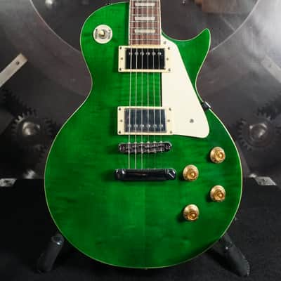 IYV Single Cut Electric Guitar – Emerald Green Flame Top – Dual Humbuckers image 1