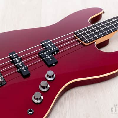 2011 Fender Aerodyne Jazz Bass AJB-DX Candy Apple Red PJ, Japan MIJ image 6