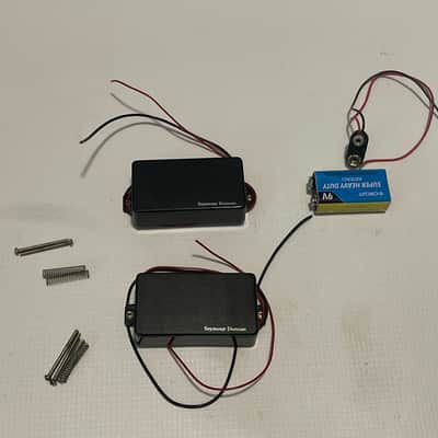 2008 USA Seymour Duncan Blackout AHB Active Neck & Bridge Humbucker Guitar Pickup Set