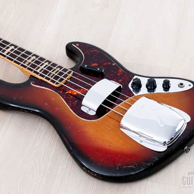 1973 Fender Jazz Bass Sunburst Vintage Electric Bass Guitar, Alder Body w/ Case image 10