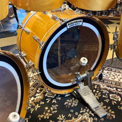 VINTAGE 1980's Tama Superstar Double Bass Drum Set in Natural Gloss - 14x24, 14x24, 8x12, 9x13, 10x14, 12x15, 16x16, 16x18 image 20