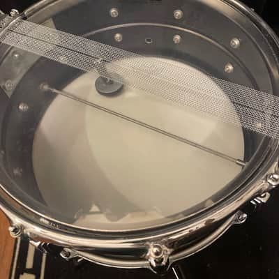 Ludwig No. 419 Black Beauty Super-Sensitive 6.5x14" 10-Lug Brass Snare Drum with Pointed Blue/Olive Badge 1977 - 1979 - Black Nickel-Plated image 5