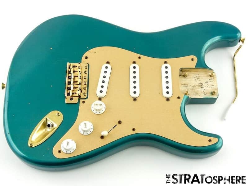 Fender Custom Shop 55 Journeyman LOADED BODY Strat Gold Hardware Ocean Turquoise image 1
