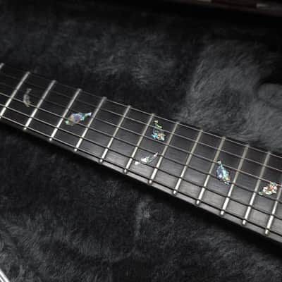 Joe White Guitarworks British Custom Shop UK Boutique Luthier AAA Flame 10 Top Sunburst Tomato Soup Masterbuilt Master Built Custom Abalone Leaf Inlay 22 PRS Tribute image 3