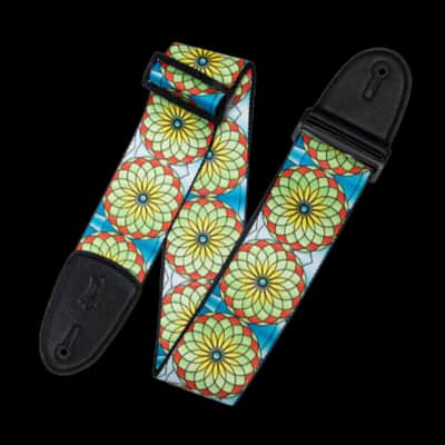 Levy's Stained Glass Guitar Strap - Spring Bloom image 1