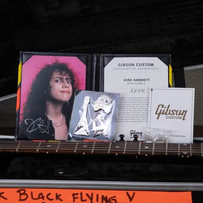 Gibson Custom Shop Kirk Hammet 1979 Flying V Electric Guitar - Ebony - #KH046 image 11