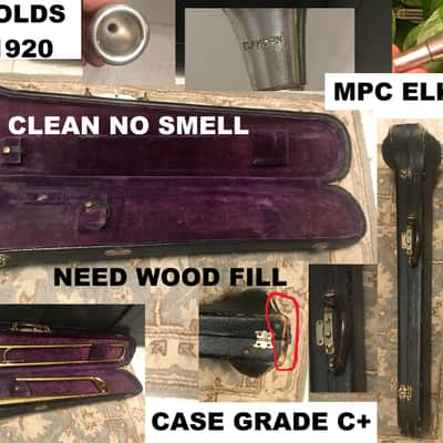 HISTORIC 1920 F.E. OLDS TROMBONE FAMOUSLY OWNED: " THE HARMONIAN " USED IN 1920-30'S BEN SELVEN ORCHESTRA EXCELLENT TECH. SERVICED W/ORG. CASE / ELKHORN MPC image 10