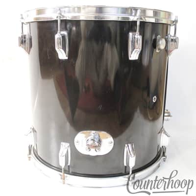 Rogers 16x16"Jet Black Pearl Floor Tom Drum Powertone Knobby Hex Vintage70s 9/72 image 7