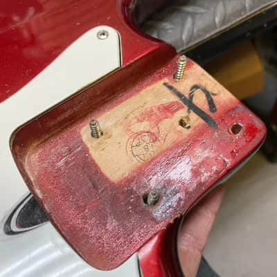1974 Fender Jazz Bass Candy Apple Red with Maple Neck w/ Original Case 8.7 lbs image 21