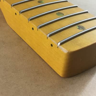 Loaded Custom NOS Relic Rock Maple Guitar Neck Strat Amber Nitro CBS Bullet Truss Rod + Gotoh MIJ Tuners image 9