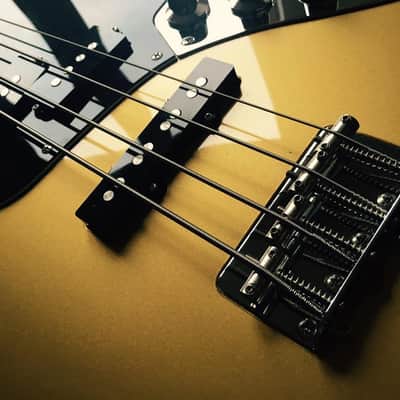 Very Rare Factory Shoreline Gold Fender Aerodyne Jazz Bass 2013 MIJ image 8