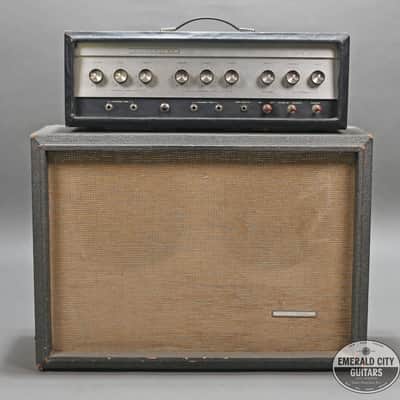 1960s Silvertone 1484 Twin Twelve Head & Piggyback 2x12" Cabinet image 3