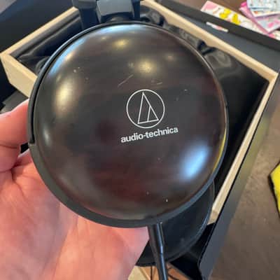 Audio-Technica ATH-AWKT Audiophile Closed-back Dynamic Wooden Headphones 2010s - Japanese hardwood Kokutan (striped ebony) image 3