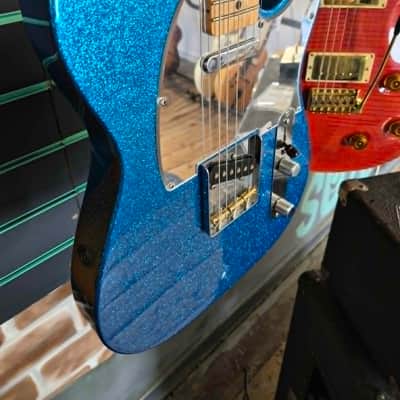 Fender J Mascis Telecaster Bottle Rocket Blue Flake 2021 Electric Guitar image 3