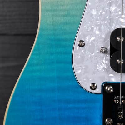 Flight Pathfinder TBL Tenor Ukulele Solidbody Electric Blue Fade image 8