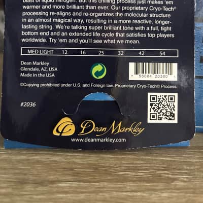 3x sets of Dean Markley 2036 Blue Steel 92/8 Acoustic Guitar Strings - Medium Light (12-54) 2010s - Standard image 2