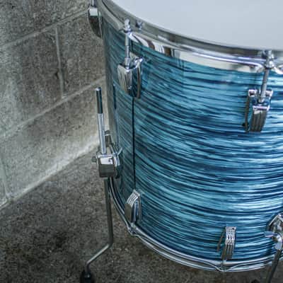 Ludwig 1977–78 Ludwig 4-Piece Drum Kit – Turquoise Oyster Rewrap – 6-Ply Maple – Netflix “Ginny & Georgia” image 14
