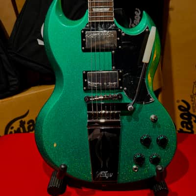 Vintage Guitars 30th Anniversary VS6 Electric Guitar with Vintage Style Vibrato  Green Metalflake image 2
