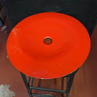Rare Find! New Old Stock Wuhan Red Color 18" China Cymbal - In Your Face Look & Sound! image 3